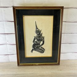 Vintage Thailand Temple Rubbing Art Hindu