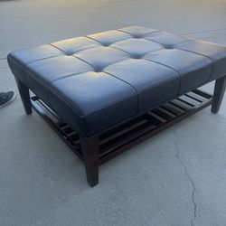 Leather Ottoman