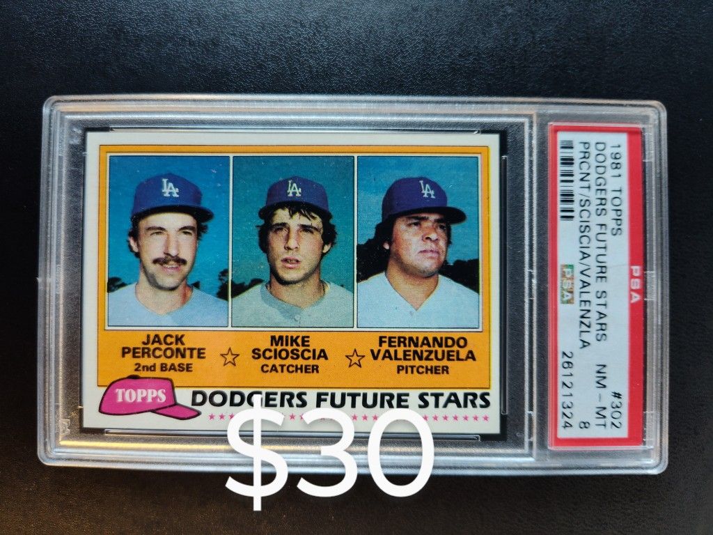 Fernando Valenzuela rookie card PSA 8