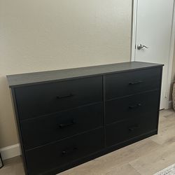 Black 6 Drawer Dresser