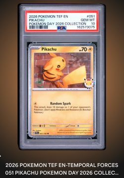 Pikachu 2026 Pokemon Day Promo PSA 10