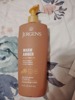 Jergens 14 Oz warm amber shea fusion body lotion 🧴