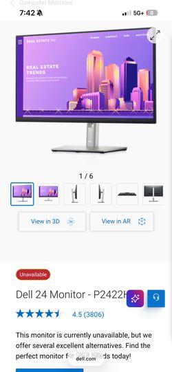 Dell 24 Monitor - P2422H (MONITOR ONLY)
