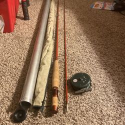 Used Fly Fishing Rod And Reel And Aluminum Case Use $90 