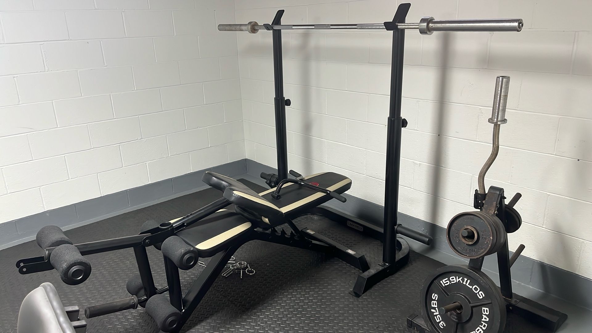 Marcy 2 Piece  Olympic Weight Bench W/ Squat Rack And Leg Developer 