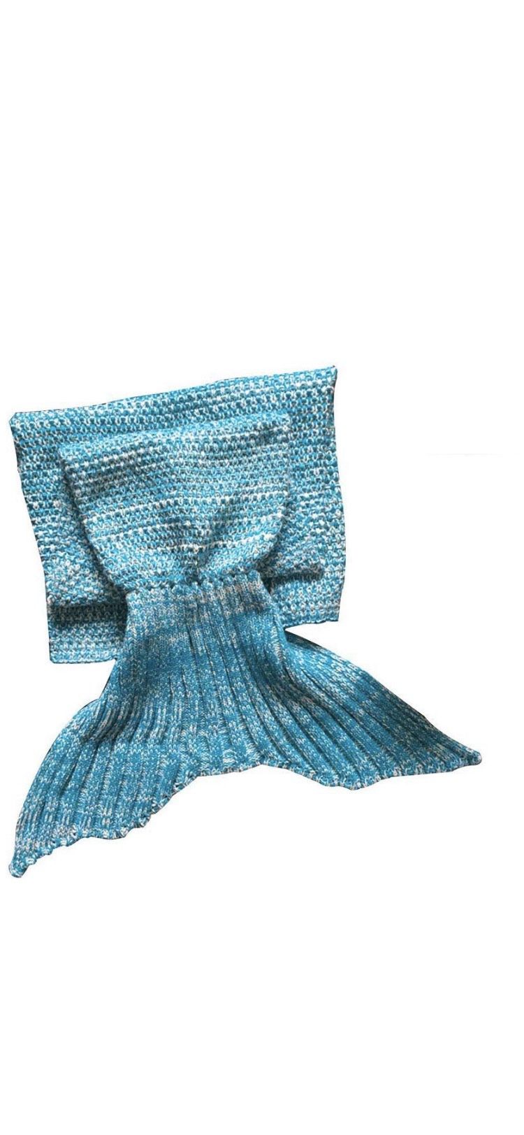 Brand new Mermaid Tail Blanket for Adult, Light Blue