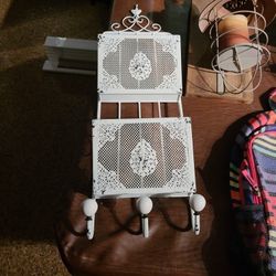 White Letter Key Holder 