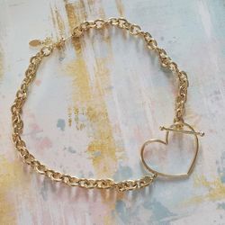Choker Chain Heart Necklace 