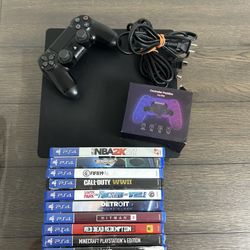 PS4 with games, and additional 2 paddles 