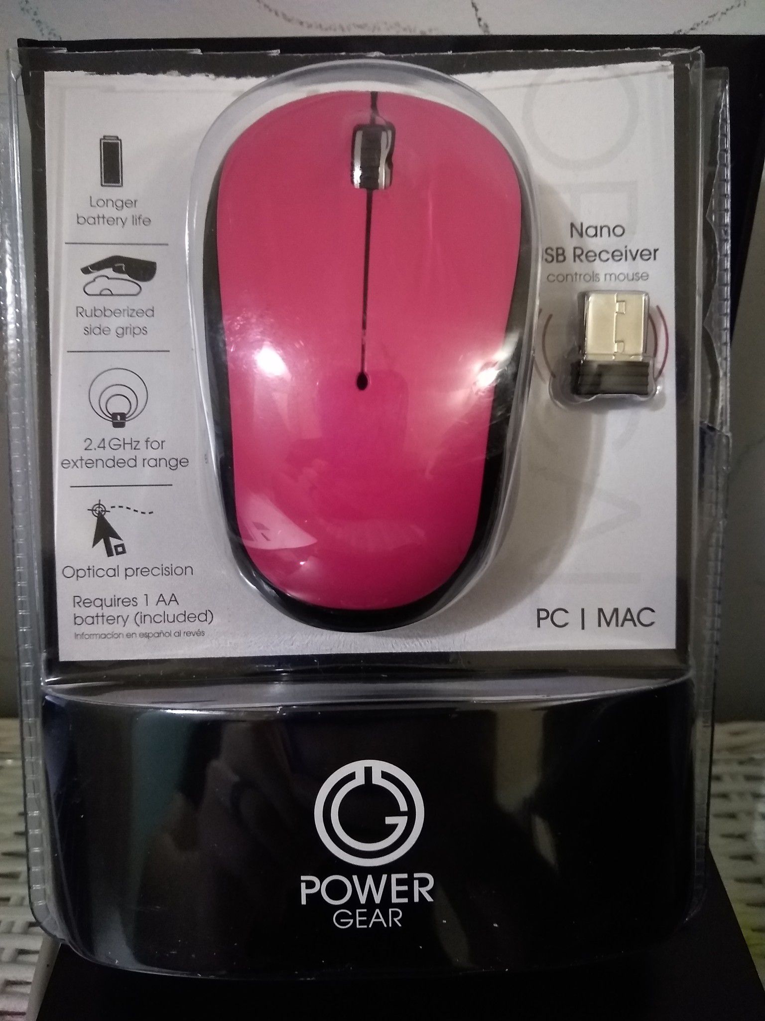 Power Gear Wireless Mouse with Nano USB Receiver