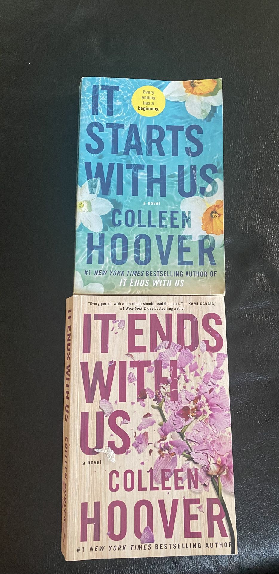 Colleen Hoover Books “It Starts With Us” and “It Ends With Us.”