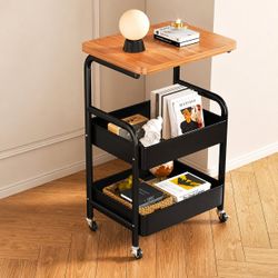 [NEW] Wood Top Cart - Black