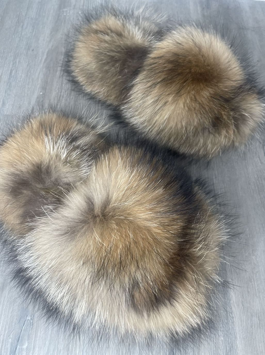 Real Fur Slip Ons Sizes 5 10 Fur On Side And The Outside (message Your Size To Order)