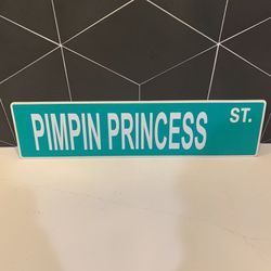 Pimpin Princess Street Sign 