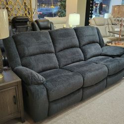 Dark grey Reclining Sofa New
