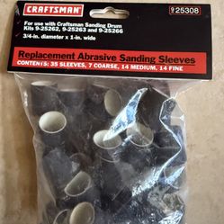 35 Pcs Replacement Abrasive Sanding Sleeves 3/4” Dia X 1” W