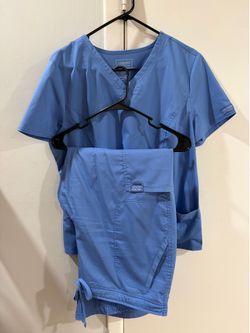 Cherokee Workwear Revolution Scrub Set | Size Large Top & Large Petite Pants