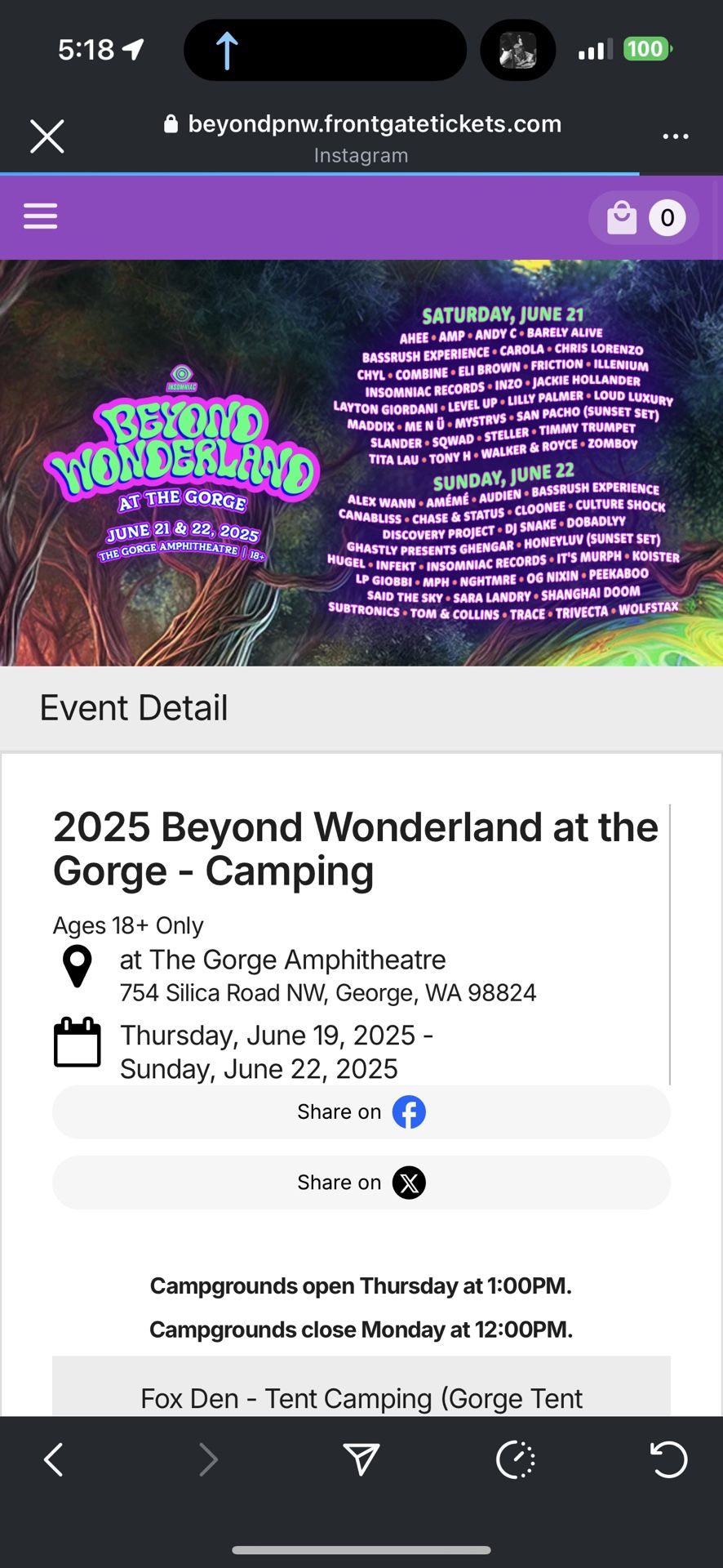 Beyond At The Gorge Camp Pass