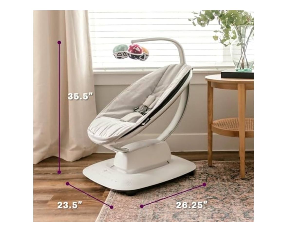 4moms MamaRoo Multi-Motion Baby Swing, Bluetooth Enabled with 5 Unique Motions, Grey