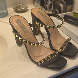 Steve Madden Black Studded High Heel Sandals