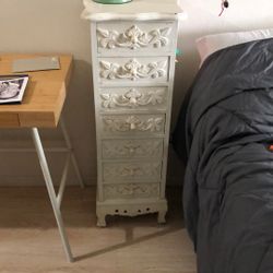 Wooden Side Table With Drawers 
