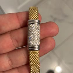 manilla italiana , oro 14k , oro blanco , diamates
