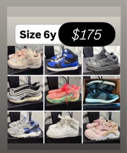 Nikes cheap deals size 6y package