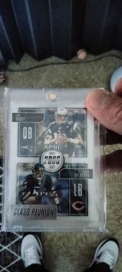 Tom Brady And Brian Urlacher Autographed Card