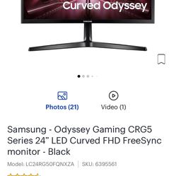 Samsung - Odyssey Gaming CRG5 Monitor