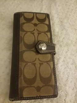 Brown Coach wallet.