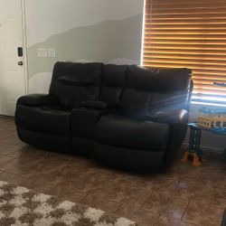 Free Leather Couch Dark Brown 