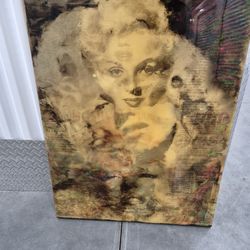 One Of A Kind Marilyn Monroe wall art with a vintage Hollywood design (“Hollywood Once More” theme). 32” H x 24” W x 1.75” D