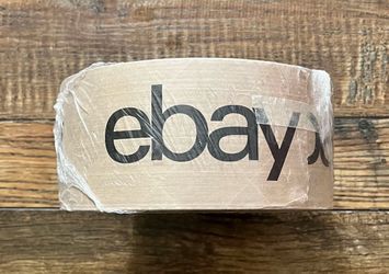 1 Large Roll of Brown eBay Branded Water Activated/Activating Packing Tape, Shipping Supply Packaging Tape, 2.75 Inch x 166 Yards *NEW & Sealed*