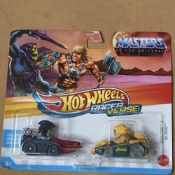 NEW 2025 Hot Wheels Racer Verse 2-Pack Masters OF THE Universe SKELETOR & HE-MAN