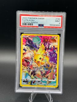 2023 Pokemon Sword And Shield Crown Zenith #160 Fa/Pikachu Crown Zenith PSA 9