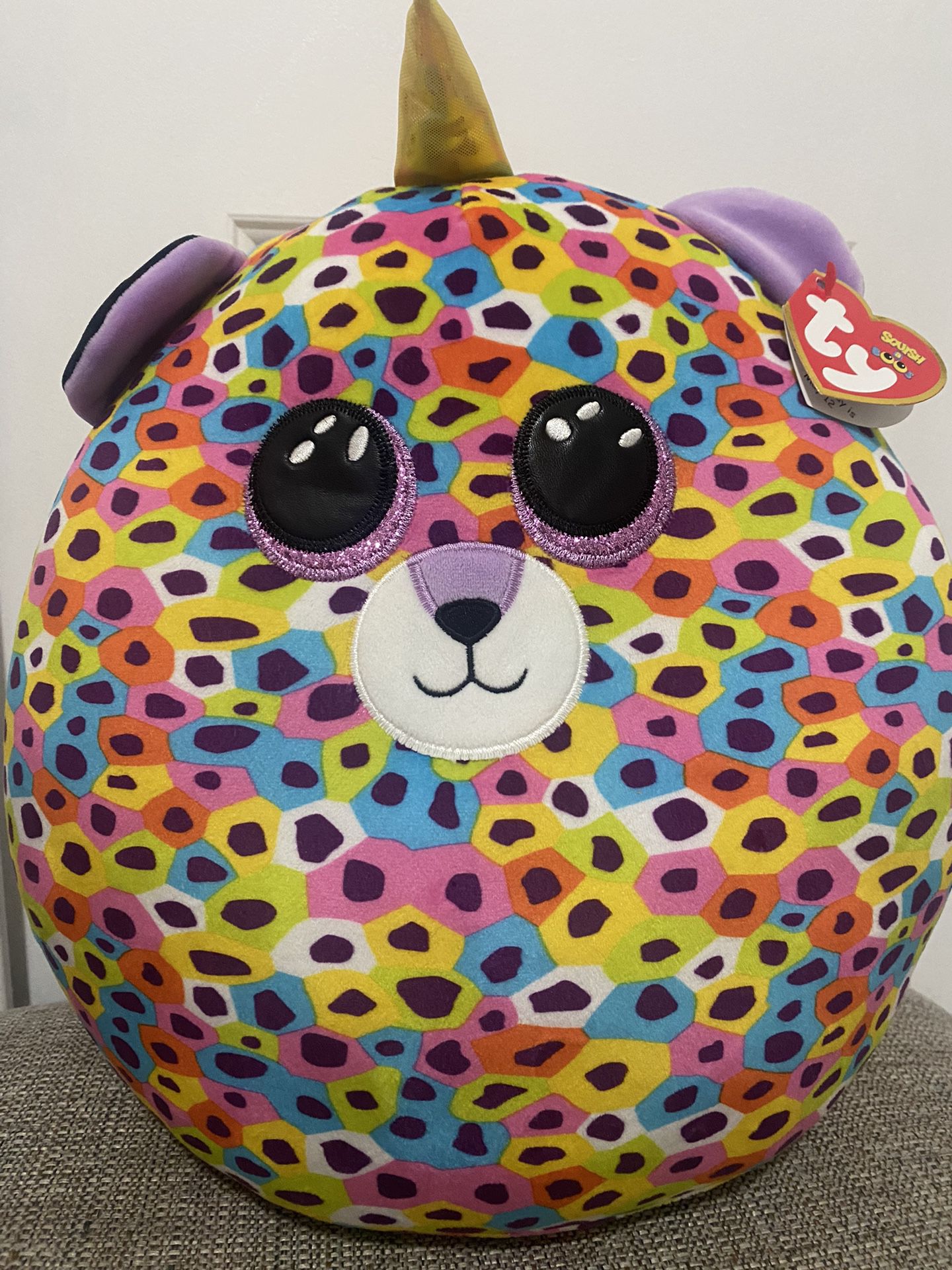 Ty Squish-A-Boos Giselle The Multicolor Leopard