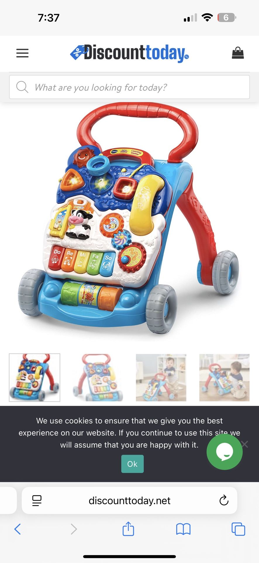 V Tech Sit To Stand Leading Walker