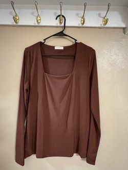 Gemma & Olivia Brown Long Sleeve Top