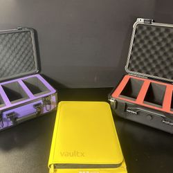 Bundle (1) Vault X Card Binder & (2) Trading Card Hard Case Storage 