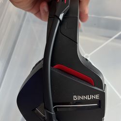 BINNUNE Wireless Gaming Headset with 2.4GHz for PS5, PS4, PC, Switch, FPS Gamers, 120Hrs+ Bluetooth