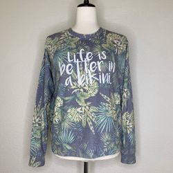 Body Glove Life is Better in a Bikini Womens Long Sleeves Top