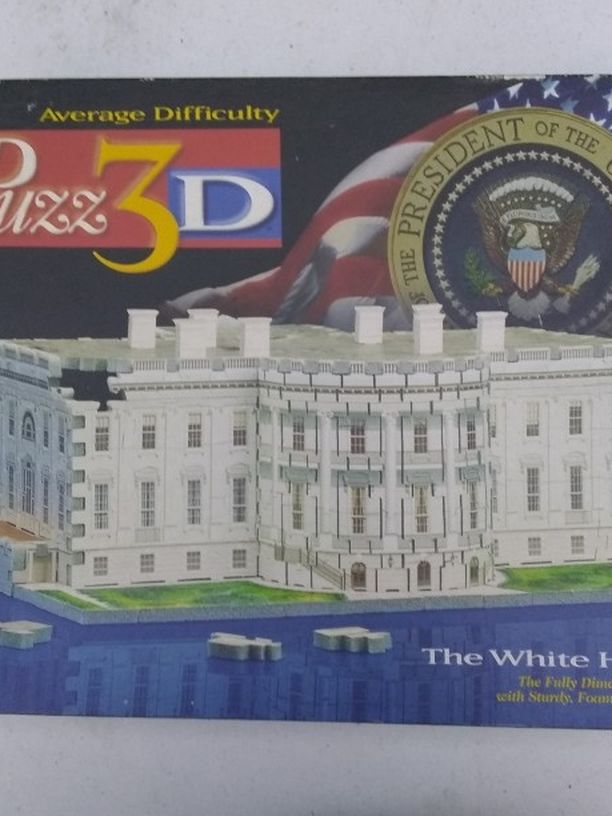 Brand New The White House 3D Puzzle.Average Difficulty