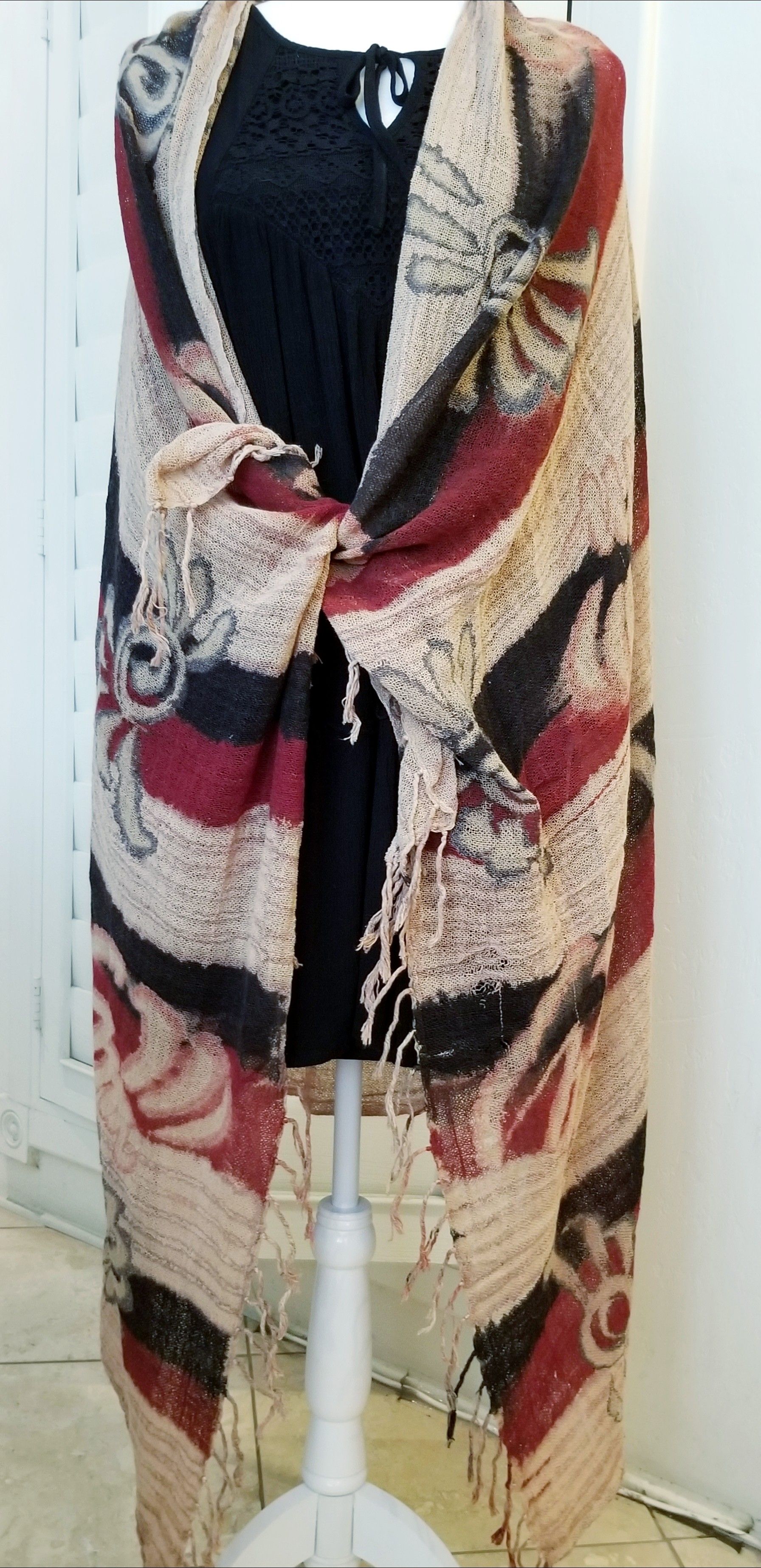 Blanket size scarf throws