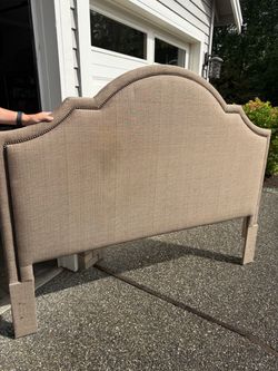 Upholstered Headboard with Nailhead Trim - King Size