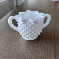 Hobnail milk glass sugar Bowl