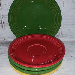 Vintage Fiesta Ware 4 Saucer’s  & 1 Salad Plate 