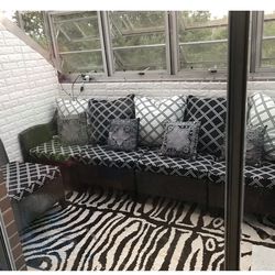 5 Pc. Patio Set Custom Cushions REDUCED FOR QUICK SALE