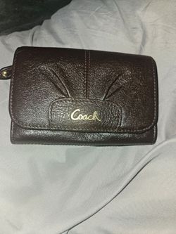 Coach Brown Leather Trifold Wallet