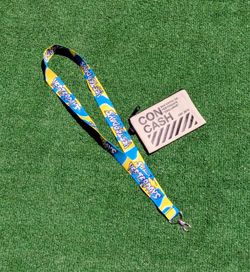 SDCC 2026 Yesterdays Con Cash Zipper Mini Canvas Purse/Pouch + 19" Lanyard New