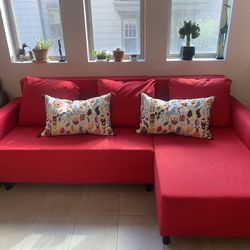 IKEA Sleeper Couch (red) Used Good Condition 